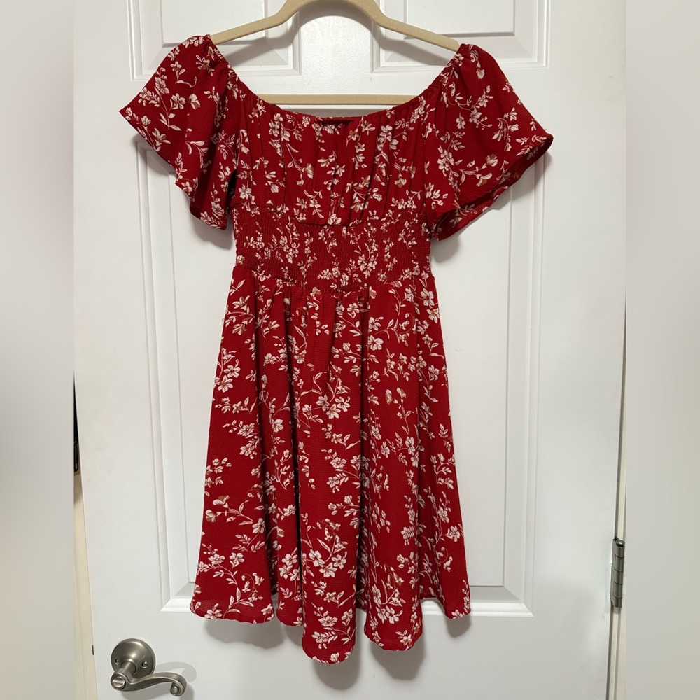 Red Floral Dress
